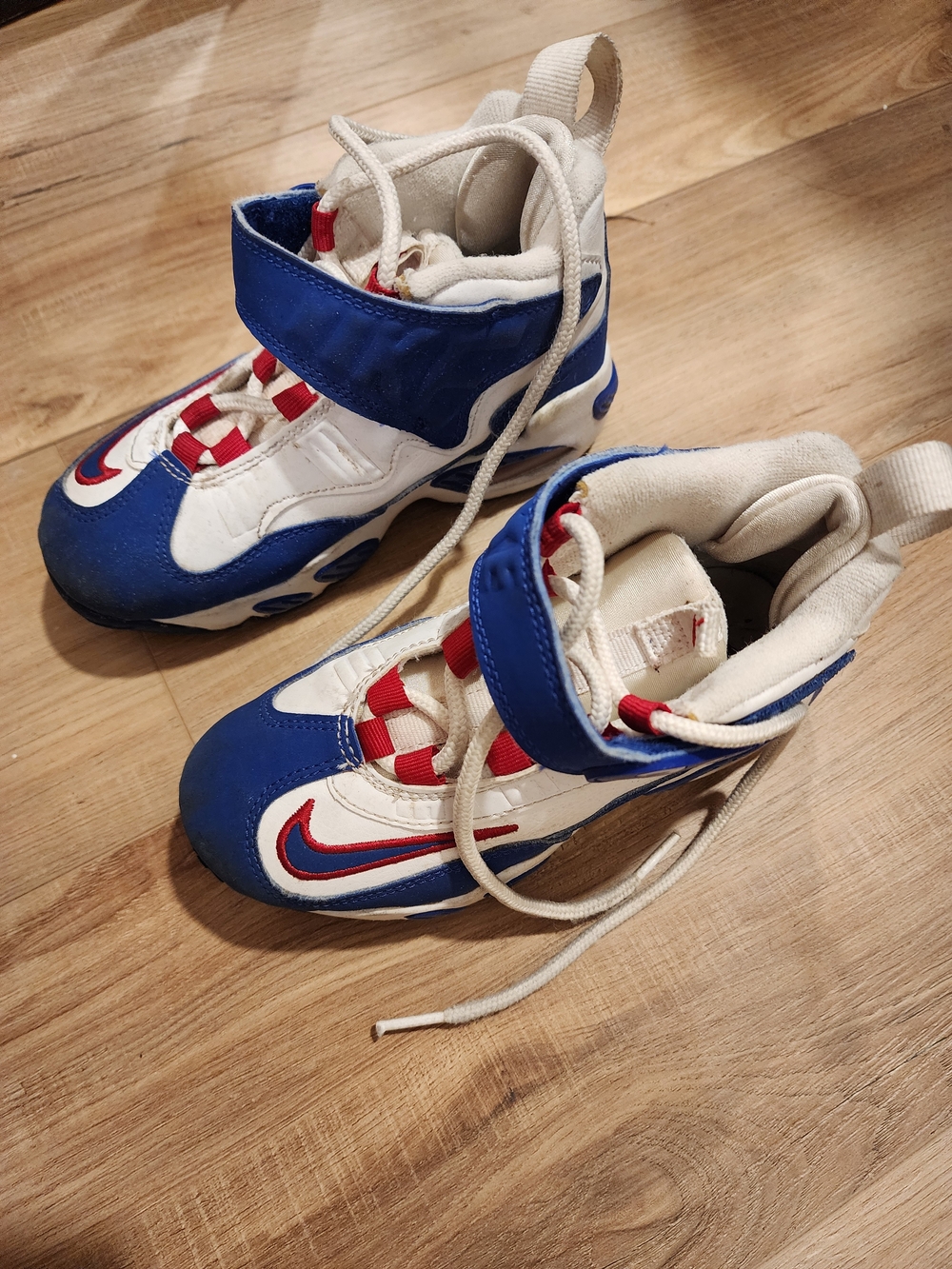 Nike Air More Uptempo Kids Blue & White Sneakers 11C